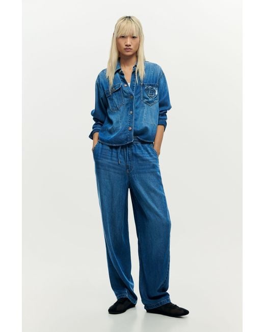 Desigual Blue Denim Jacket Logo