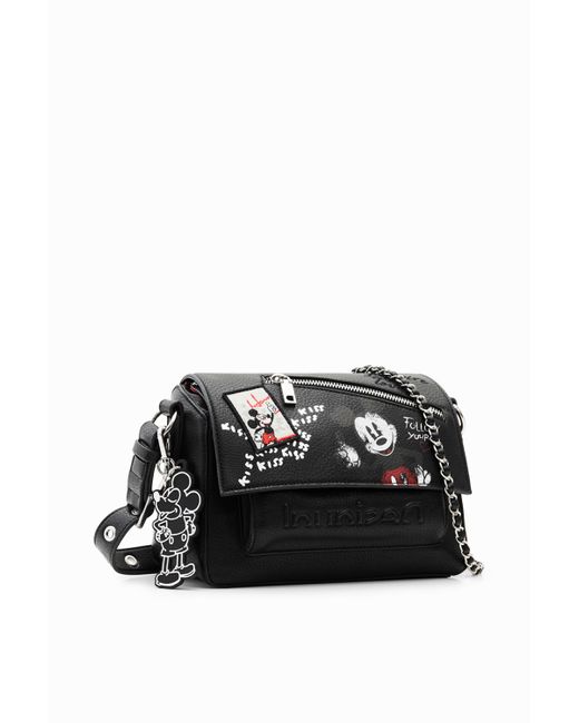 Desigual Small Disney's Mickey Mouse Bag in Black | Lyst