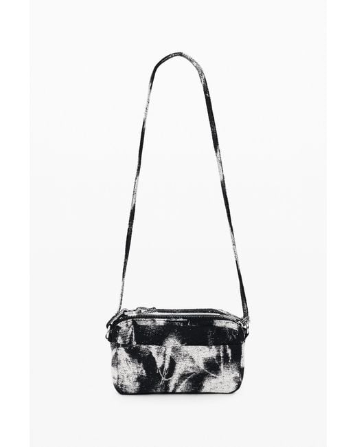 Desigual White Small Textured Crossbody Wallet
