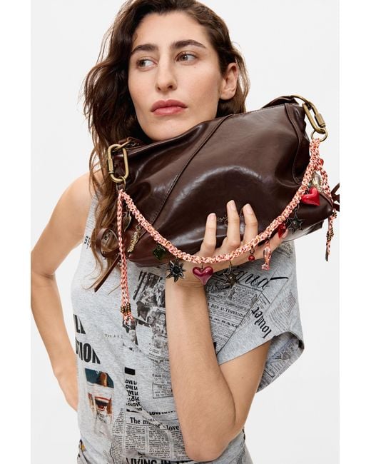 Desigual Brown Medium Across Body Bag, Polyurethane