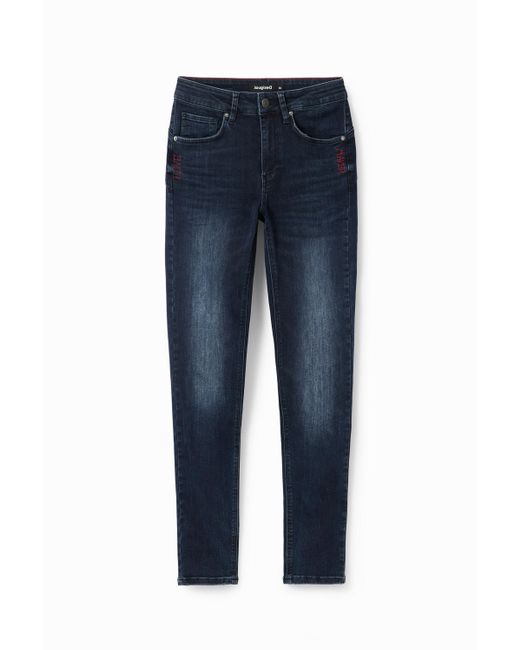 Vaqueros Skinny Push-Up Desigual de color Blue
