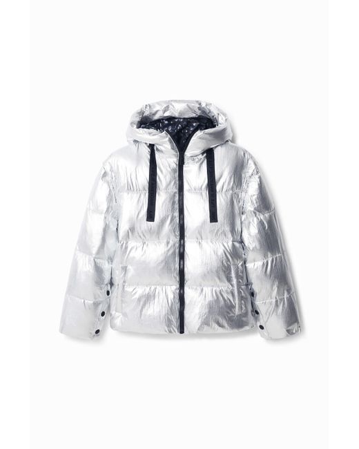 Chaqueta Padded Mangas Desmontables Desigual de color White