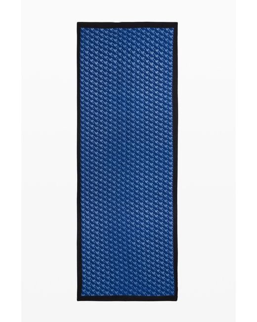 Foulard Rectangular Logo Poliester, Azul Desigual de color Blue