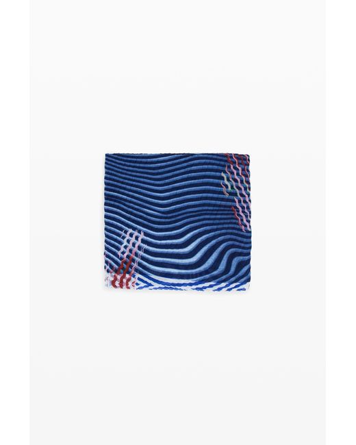 Desigual Rectangular Bluestrip Scarf, Polyester