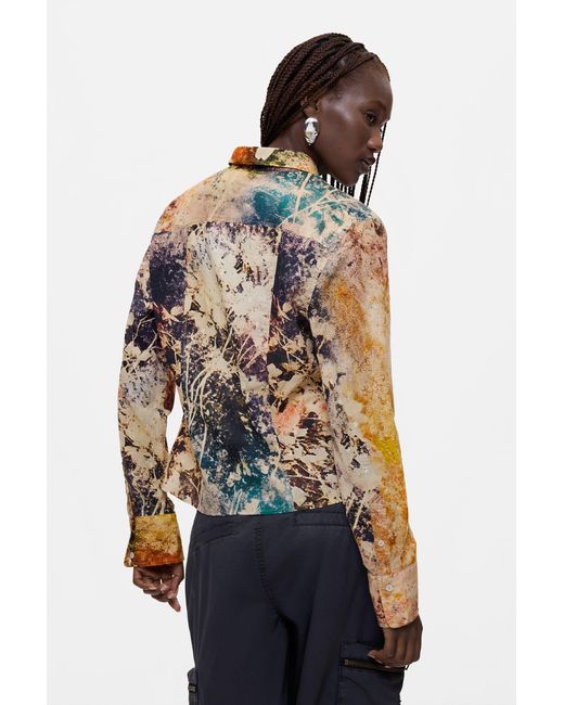 Desigual Blue Printed Shirt, Cotton