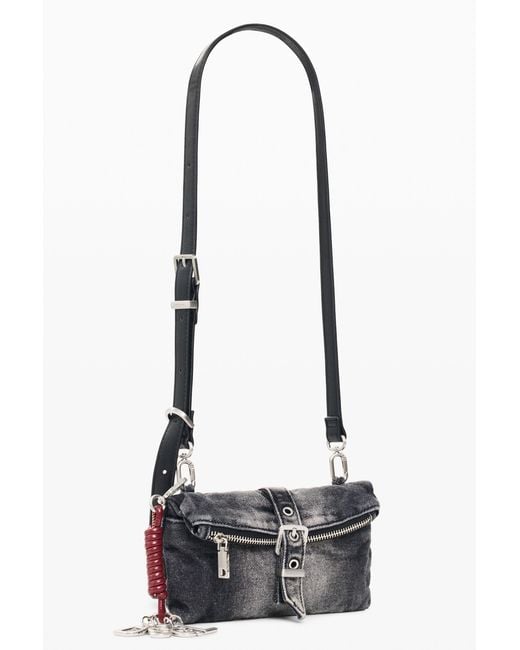 Desigual Black Denim Micro Wallet