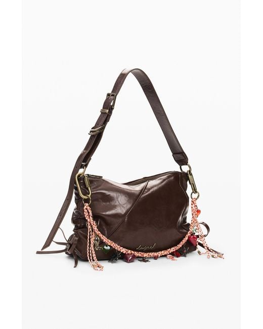 Desigual Brown Medium Across Body Bag, Polyurethane