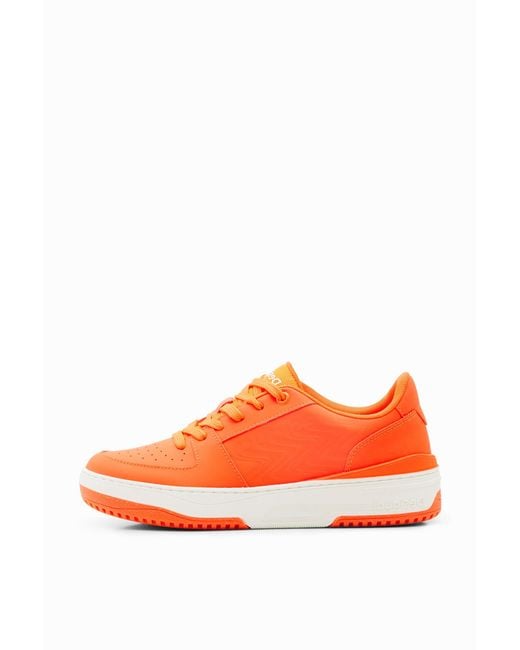 Desigual Orange Retro Chunky Sneakers, Polyurethane