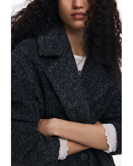 Desigual Black Long Coat