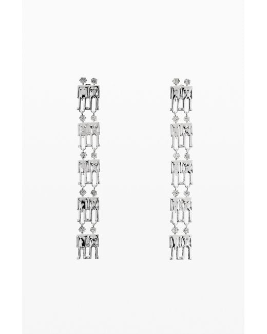 Desigual Black Robots Zailo Chain Earrings