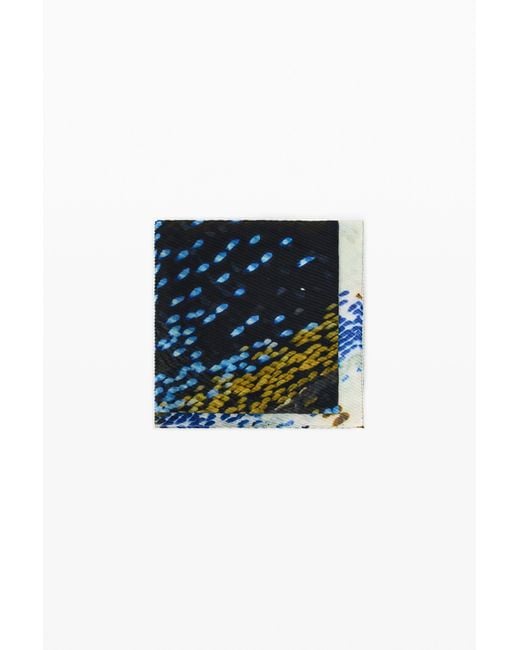 Desigual Blue Printed Rectangular Scarf, Polyester