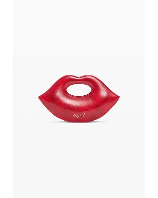 Desigual Red Small Bag Lips, Polyurethane