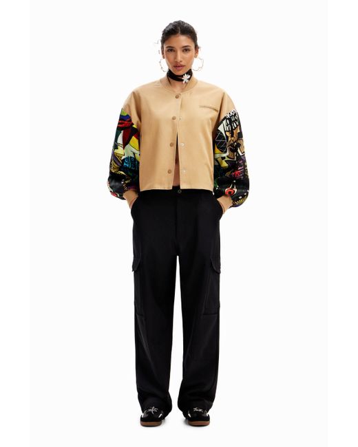 Desigual M. Christian Lacroix Bomber Jacket in Black | Lyst