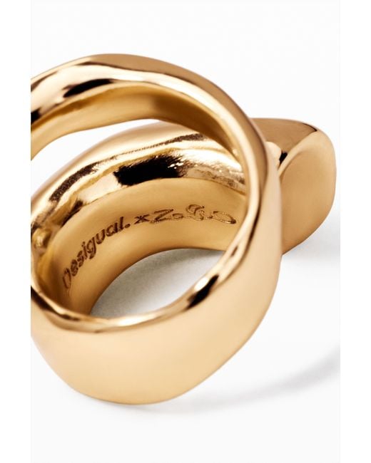 Desigual Metallic Spiral Ring