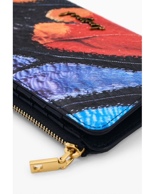 Desigual Blue Butterfly Wallet, Polyurethane
