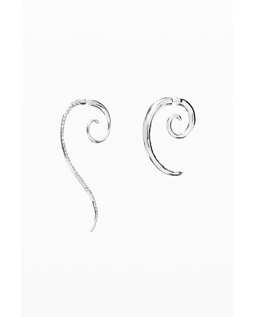 Desigual Black Zalio Spiral Earrings