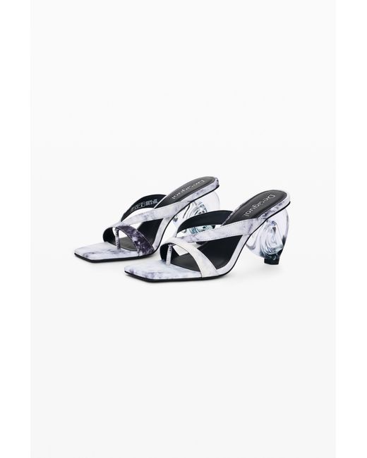 Desigual Blue Sandalia Tacón Corazón, Polyester
