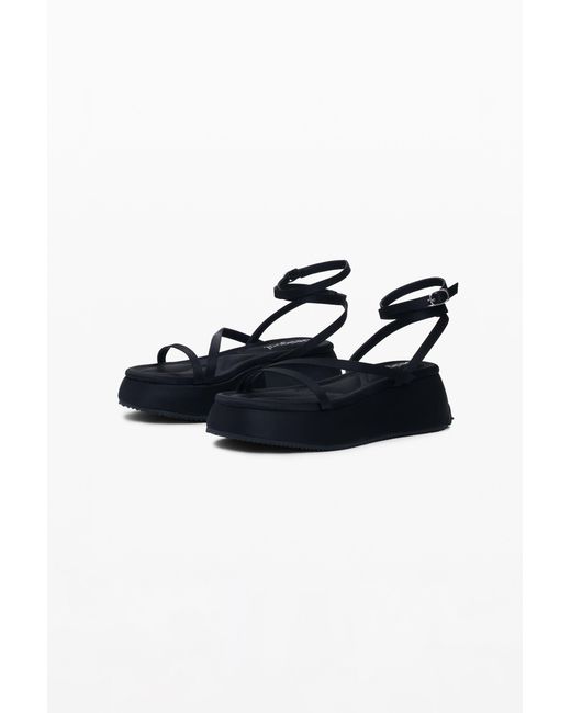 Desigual Black Platform Strap Sandal, Polyester