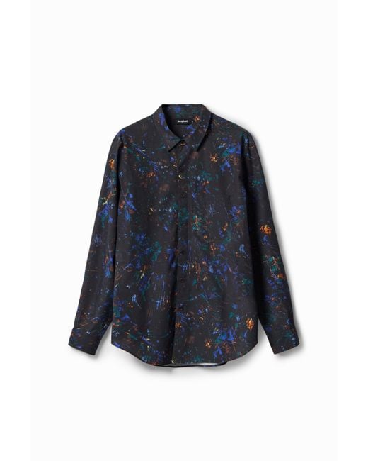 Camisa Desigual de hombre de color Blue