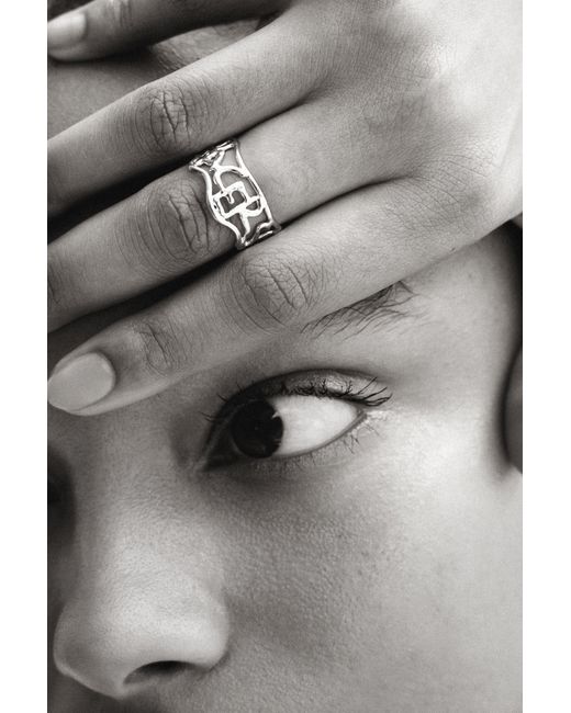 Desigual Metallic Zalio Plated Message Ring