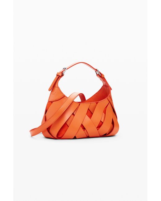 Desigual Orange Medium Braided Faux Leather Bag, Polyurethane
