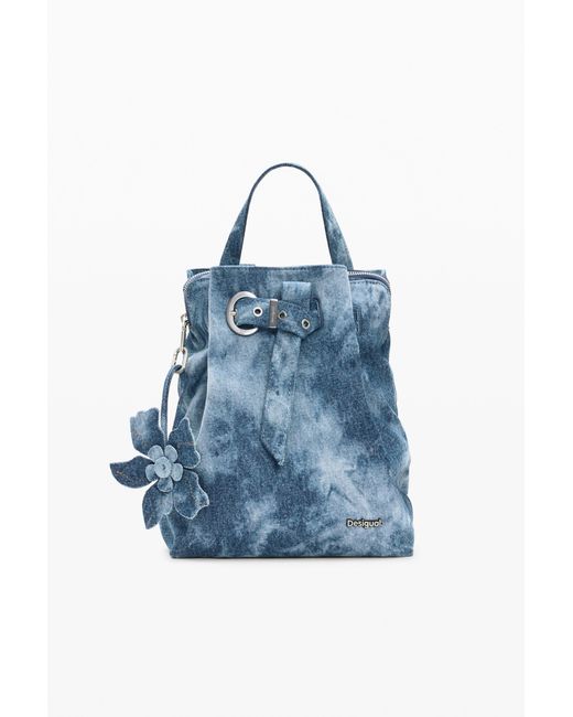 Desigual Blue Small Denim Backpack