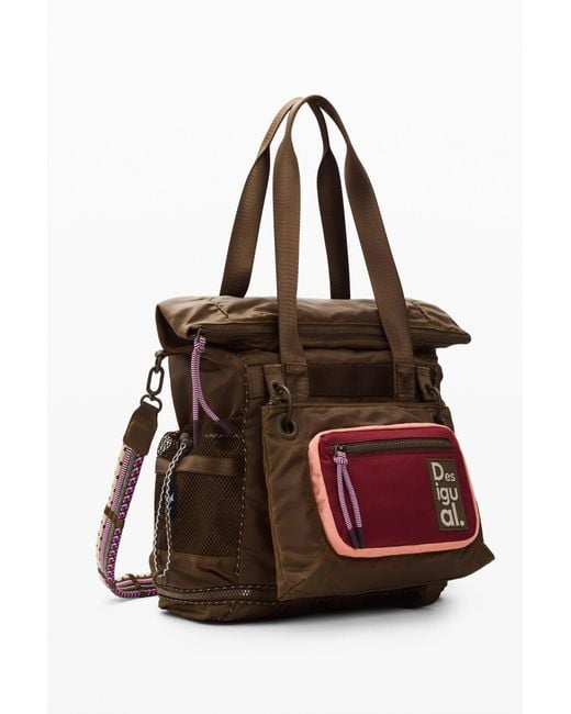 Desigual Red Large Voyager Multiposition Backpack