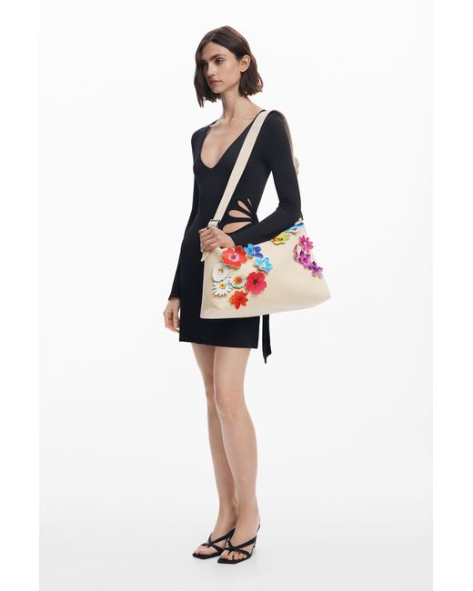 Desigual Multicolor Tyler Mcgillivary 3D Floral Bag, Cotton