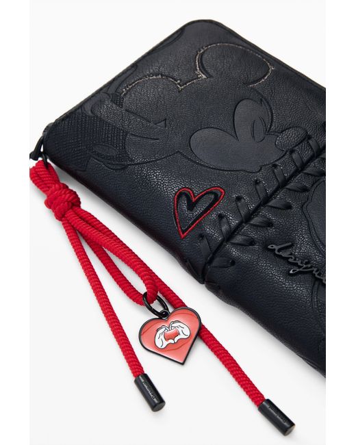 Desigual Blue Large Mickey Mouse Wallet, Polyurethane