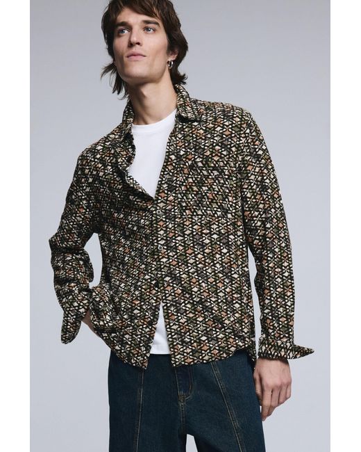 Desigual Gray Shirt For Jacquard for men