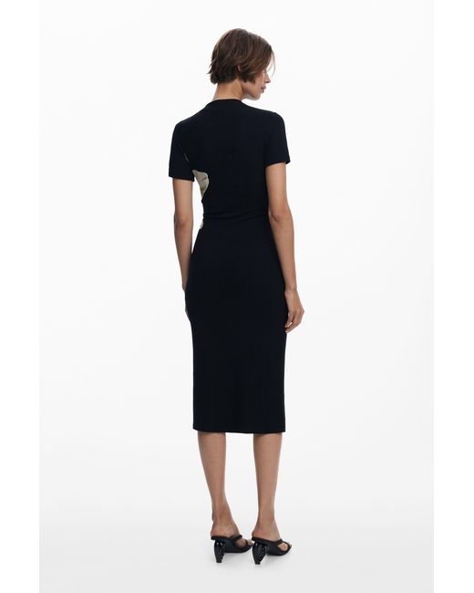 Desigual Black Orchid Maxi Dress, Viscose