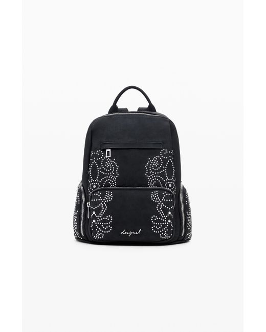 Petit Sac À Dos À Poches Avec Clous Desigual en coloris Black