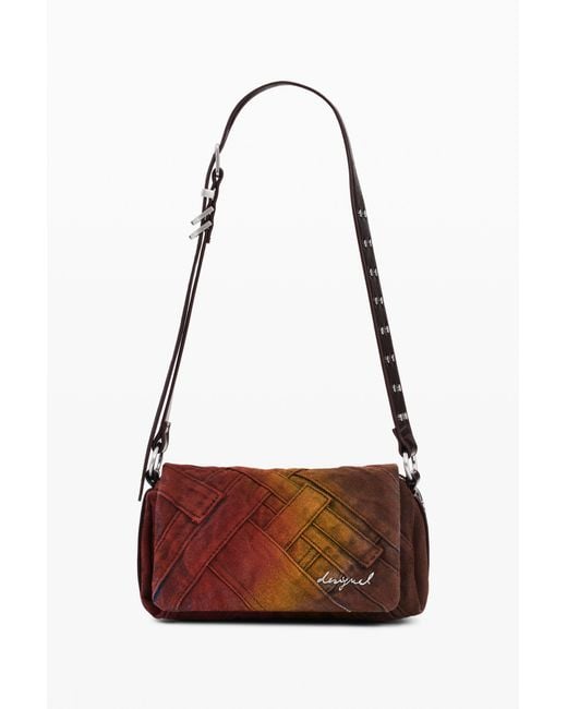 Borsa Denim Patch, Donna, Cotone di Desigual in White