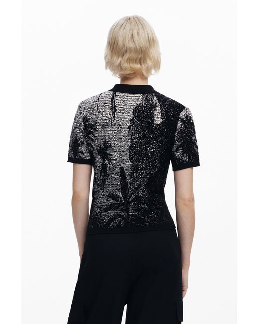 Desigual Black T-Shirt Designed By Mr. Christian Lacroix