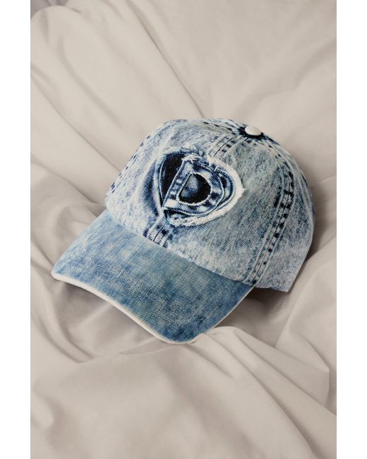Desigual Blue Patch Denim Studio Cap