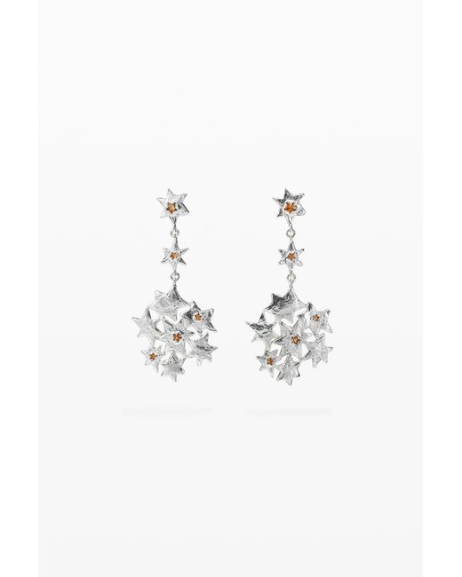 Desigual Black Long Star Formation Earrings Zalio