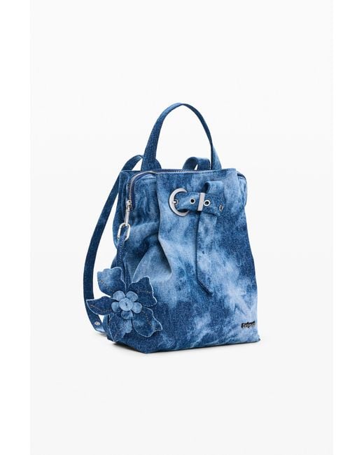 Desigual Blue Small Denim Backpack
