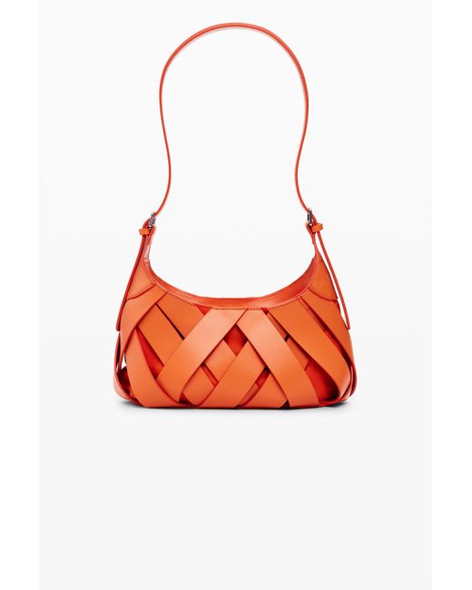 Desigual Orange Medium Braided Faux Leather Bag, Polyurethane