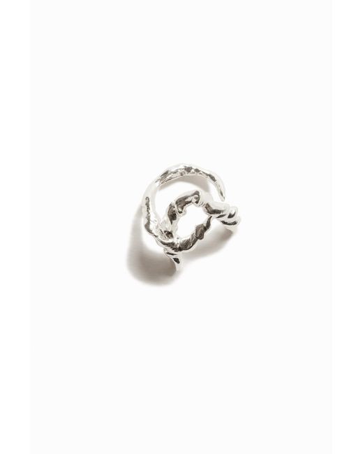 Desigual Black Zalio Plated Letter A Ring