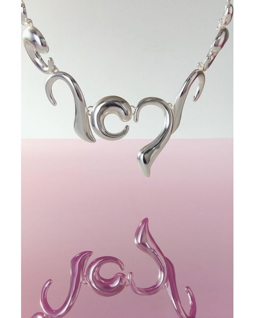 Desigual White Heart Pendant Zalio