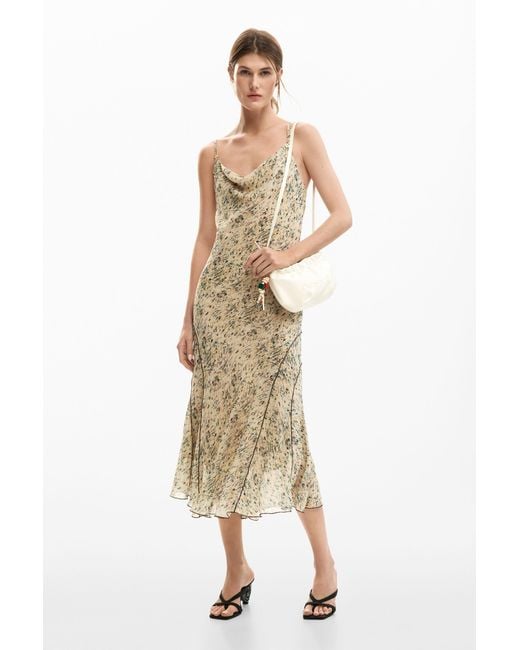 Desigual Natural Wild Midi Dress, Polyester
