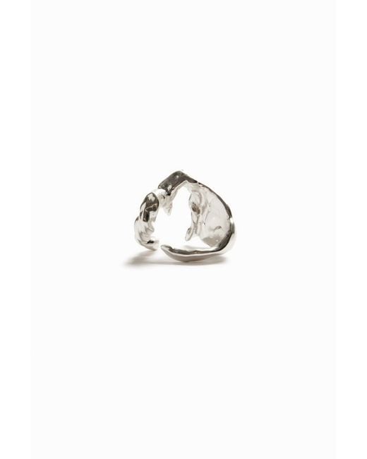 Desigual Black Zalio Plated Letter M Ring