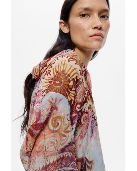 Desigual Red Paisley Printed Shirt