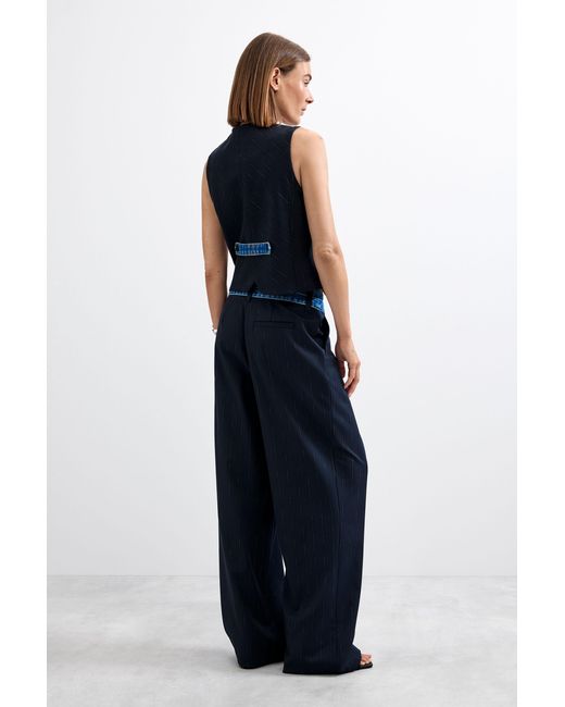 Desigual Blue Long Woven Trousers