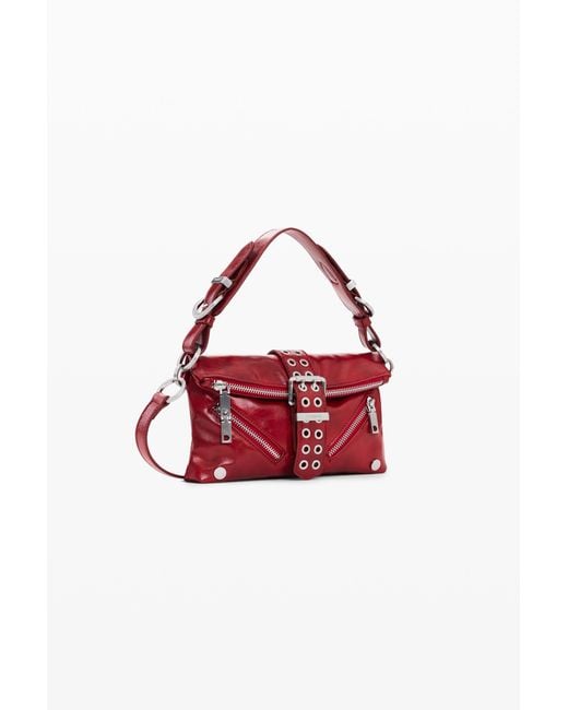 Desigual Red Buckle Bag Leather Effect, Polyurethane