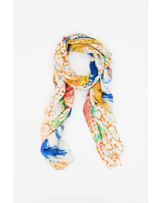 Desigual Blue Rectangular Foulard Lacroix, Viscose