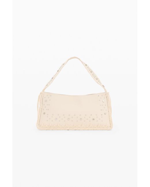 Desigual White Small Studded Bag, Polyurethane