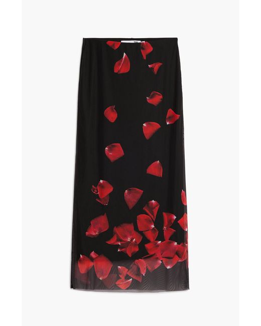 Desigual Red Tyler Mcgillivary Petal Midi Skirt, Polyester