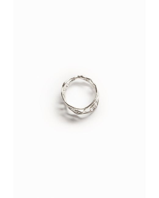 Desigual Brown Zalio Plated Message Ring