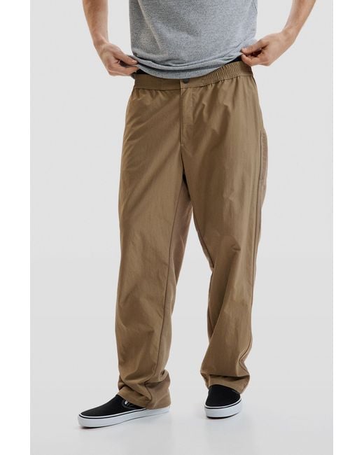 Desigual Green Long Mixed-Fabric Trousers for men